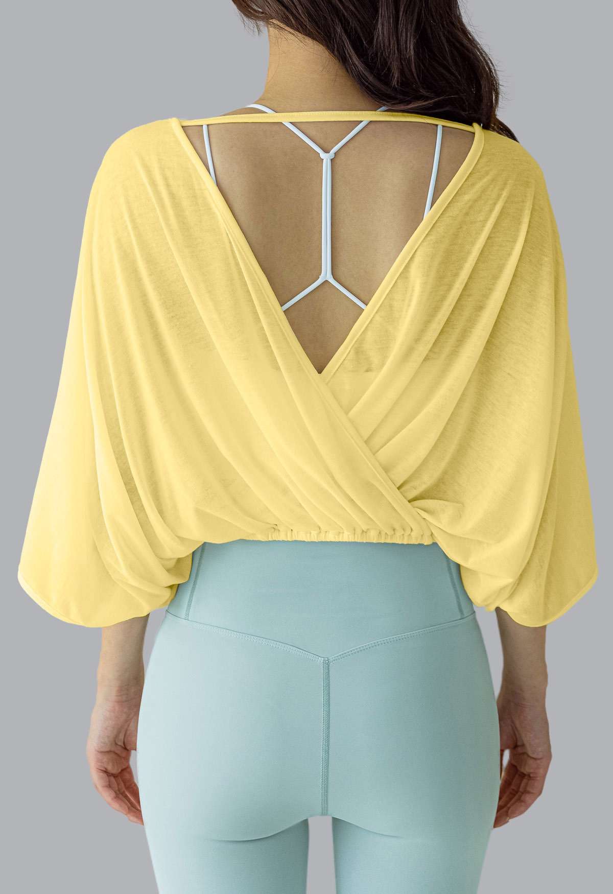 ヨガウェア ゆったりドレープヨガトップス