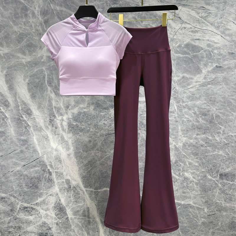 ヨガウェア エレガントモダン ヨガツーピースセット