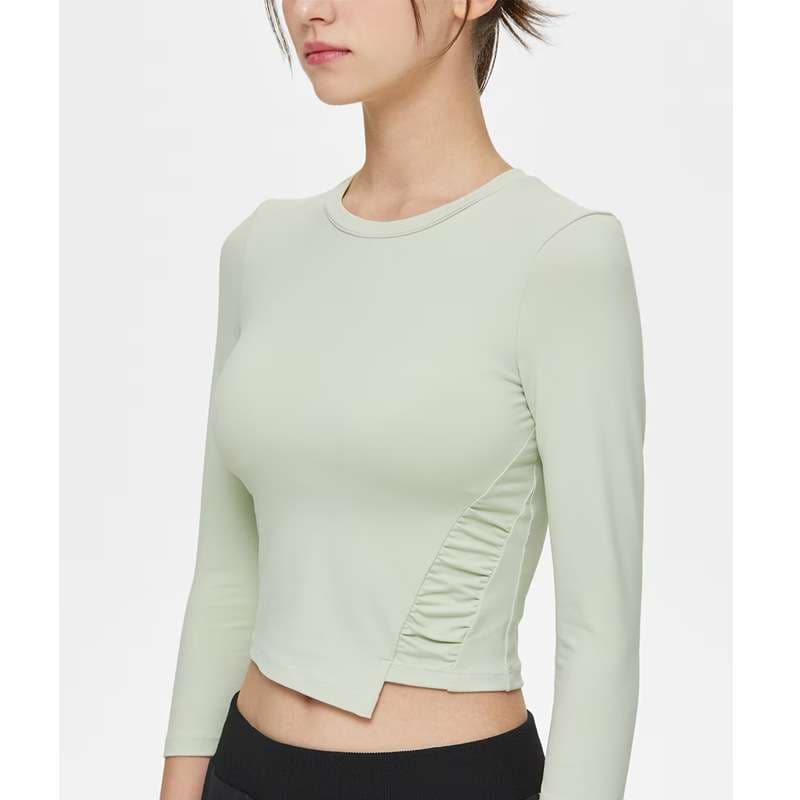 ヨガウェア スタイリッシュヨガクロップドトップス