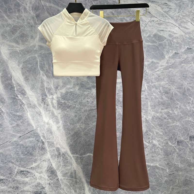 ヨガウェア エレガントモダン ヨガツーピースセット