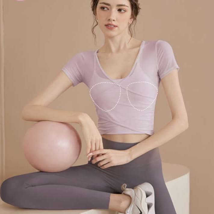 ヨガウェア エレガントクロスラップヨガセット