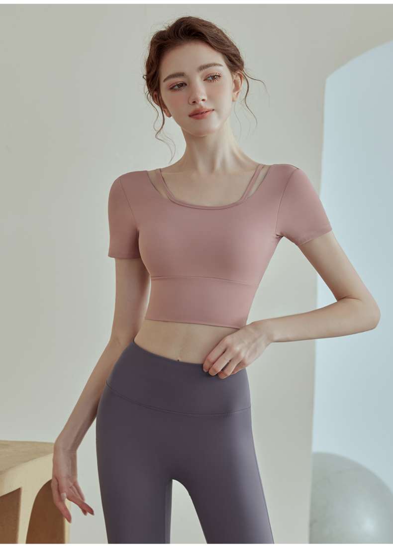 背中開きヨガウェア上下セット