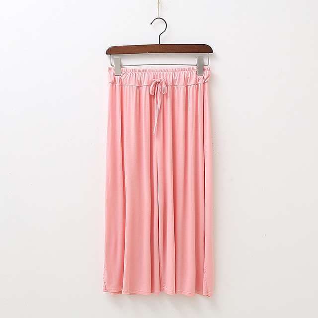 ヨガウェア リラックスワイドクロップドヨガパンツ