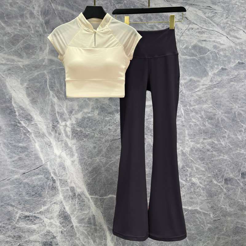 ヨガウェア エレガントモダン ヨガツーピースセット