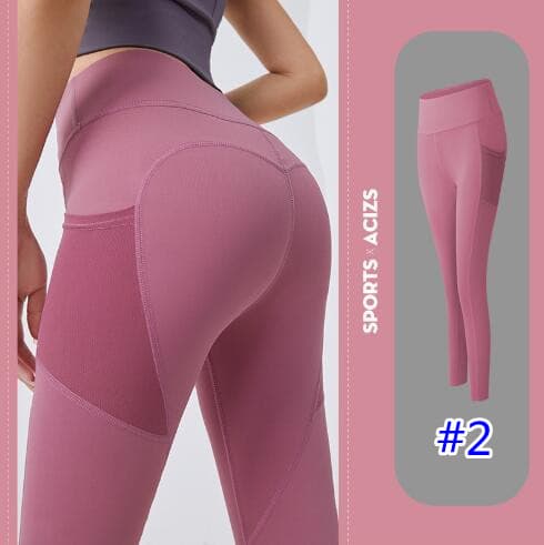 ヨガウェア 夏用速乾細身ヨガパンツ弾力素材