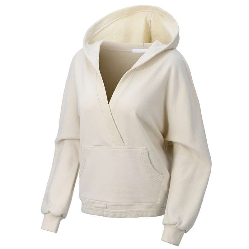 ヨガウェア リラックスフィットフーディーヨガトップス