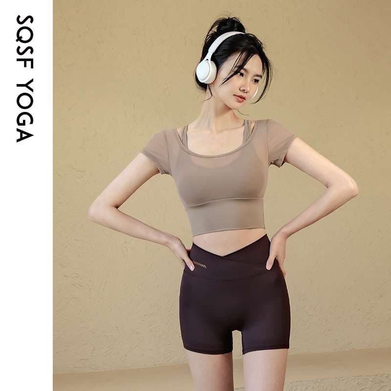 ヨガウェア スタイリッシュ2ピースヨガセット