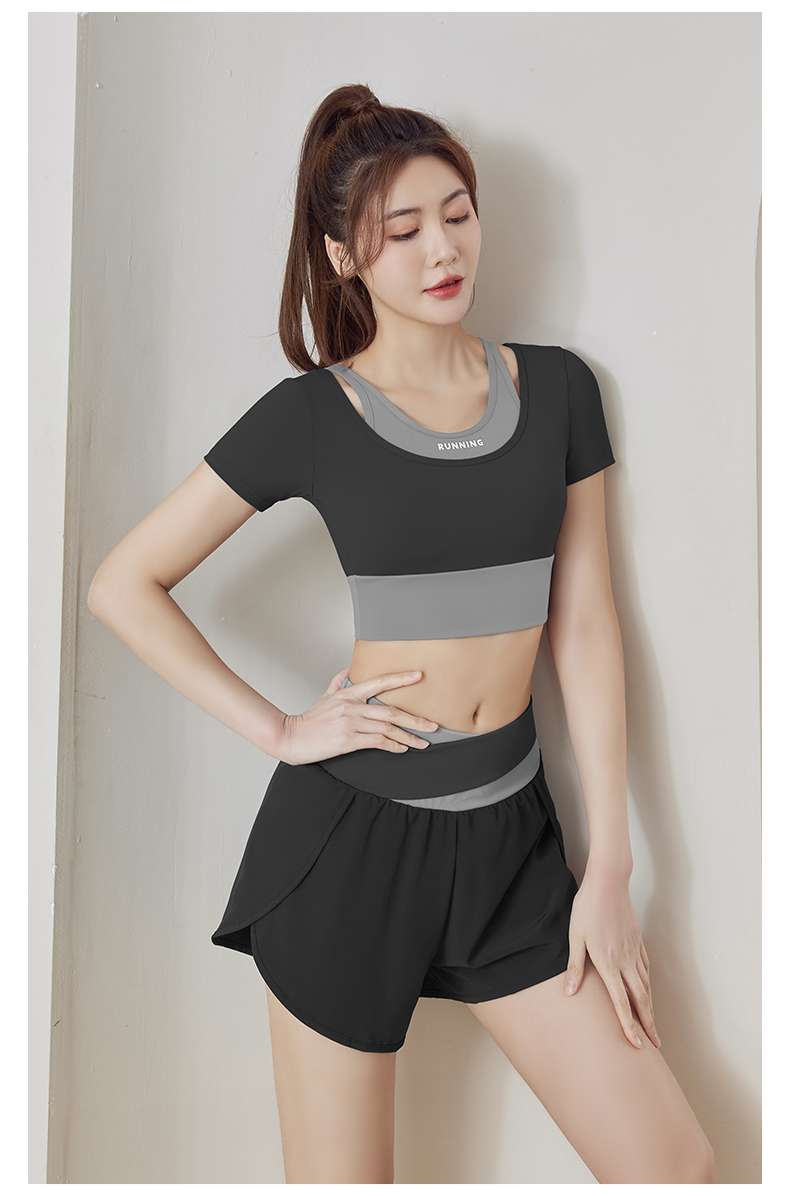 ヨガウェア ツーピース ランニング フィットネス トップス