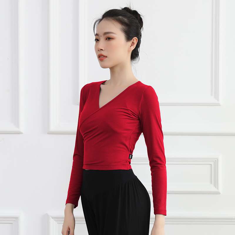 ヨガウェア 長袖バレエヨガレッスン用トップス