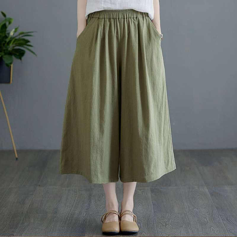 ヨガウェア ゆったりワイドヨガキュロットパンツ