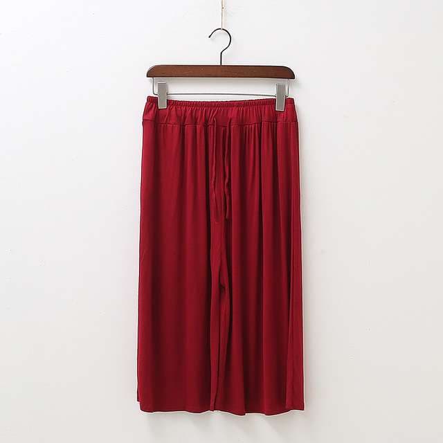 ヨガウェア リラックスワイドクロップドヨガパンツ