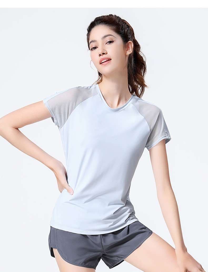 ヨガウェア 通気性抜群ヨガTシャツ