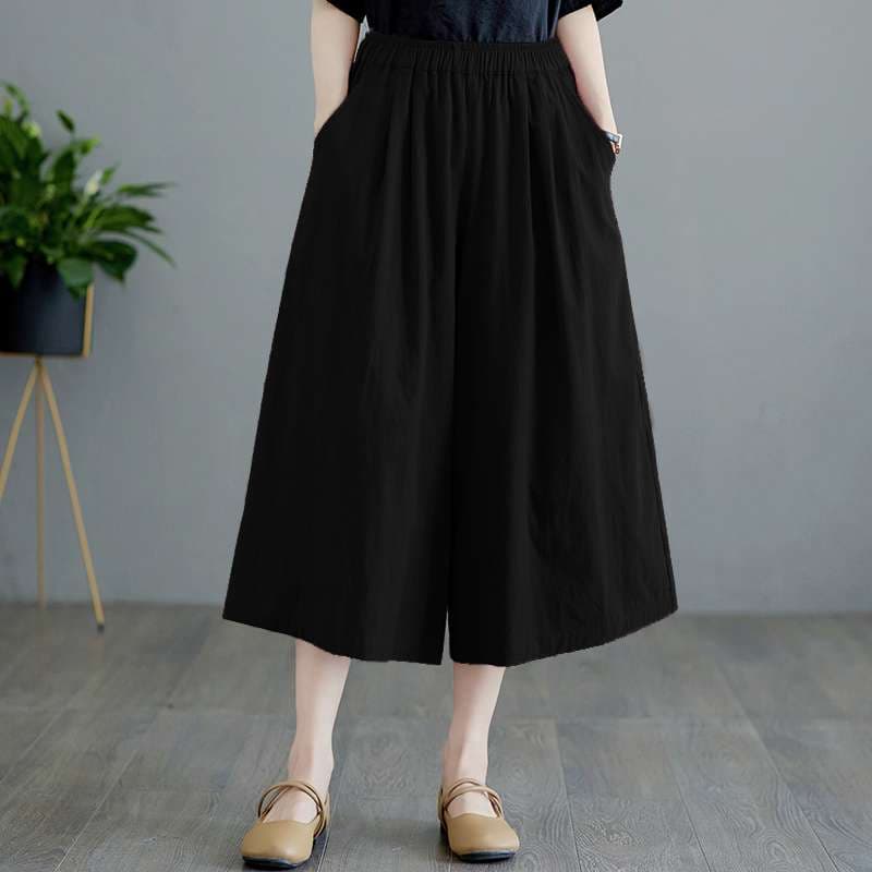 ヨガウェア ゆったりワイドヨガキュロットパンツ