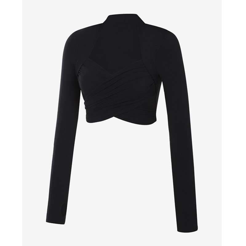 ヨガウェア クロスラップ ロングスリーブ ヨガトップ