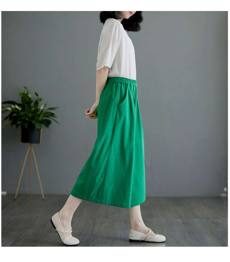 ヨガウェア ゆったりワイドヨガキュロットパンツ