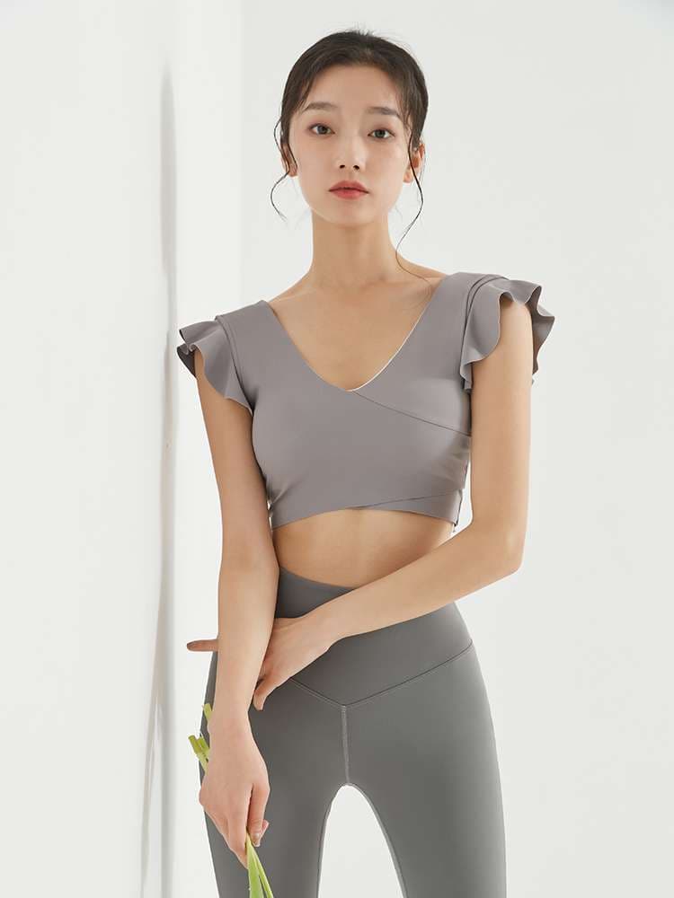 ヨガウェ アフリルショルダー クロップトップ