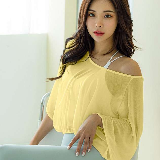 ヨガウェア ゆったりドレープヨガトップス