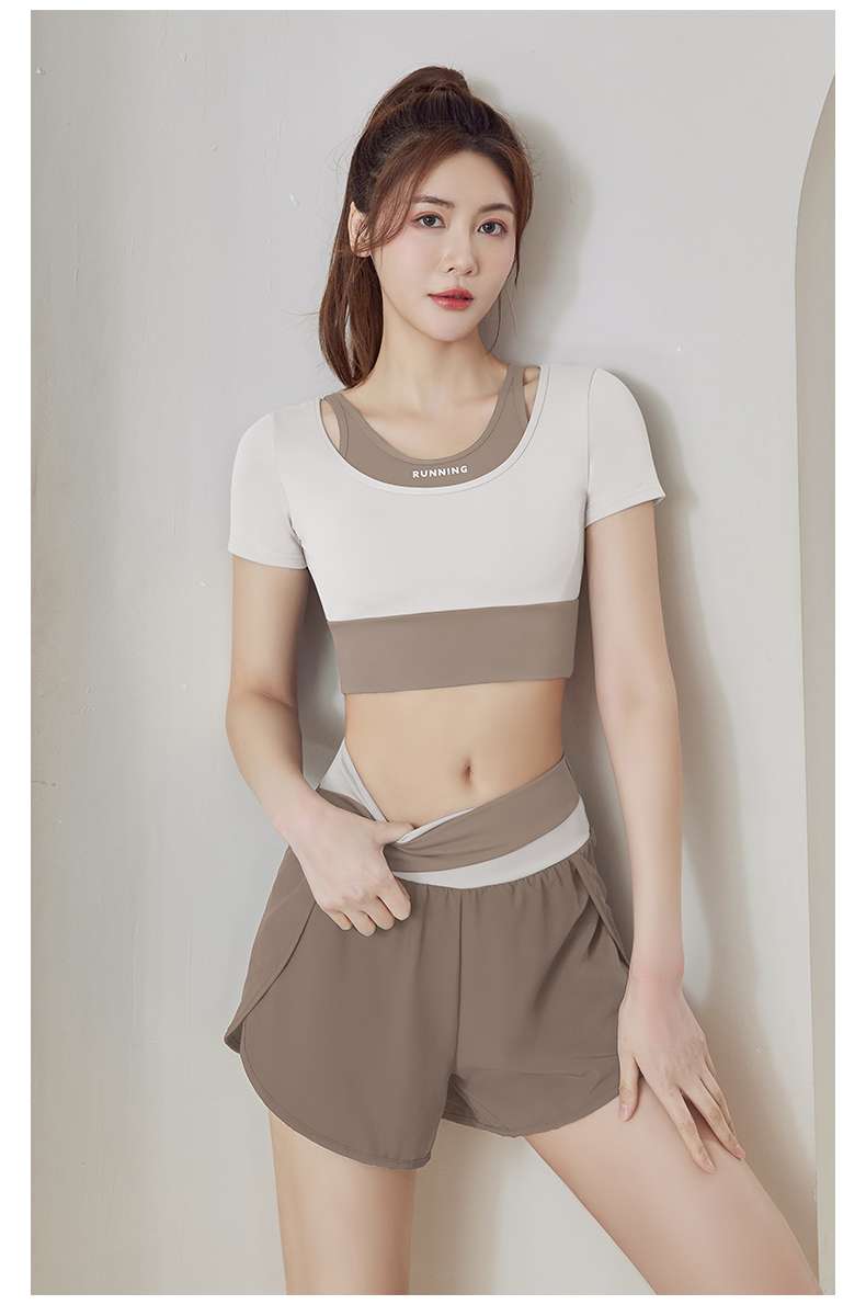 ヨガウェア ツーピース ランニング フィットネス トップス