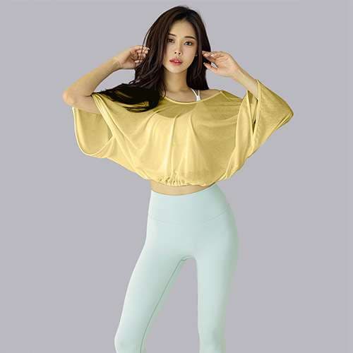 ヨガウェア ゆったりドレープヨガトップス
