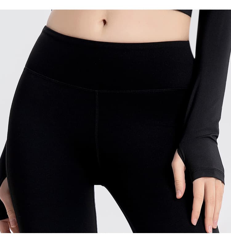 ヨガウェア ハイウエストヨガレギンス 吸汗速乾 配色デザイン