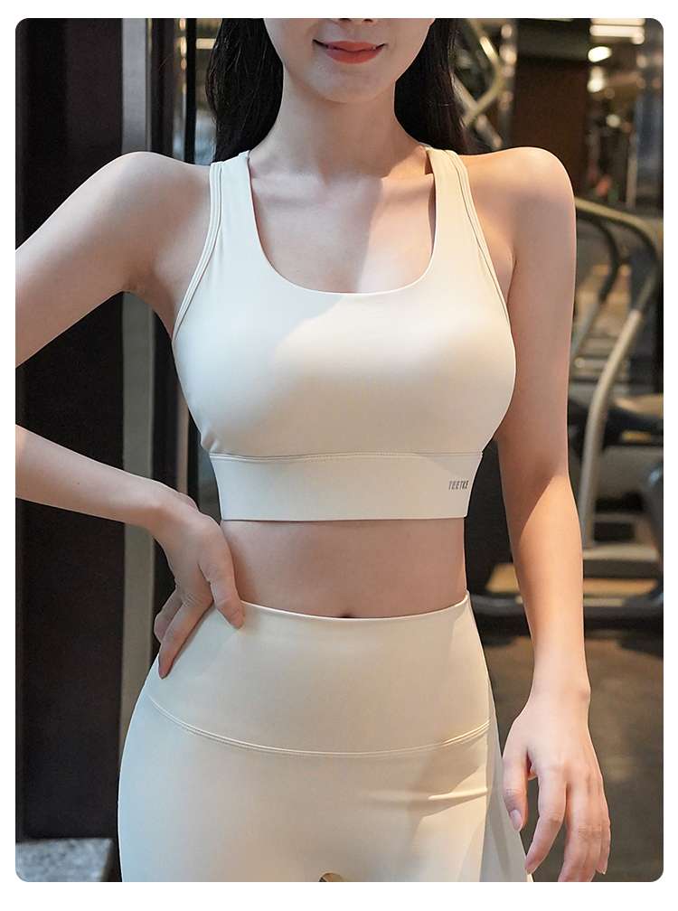 ヨガウェア メッシュ切り替えスポーツブラ