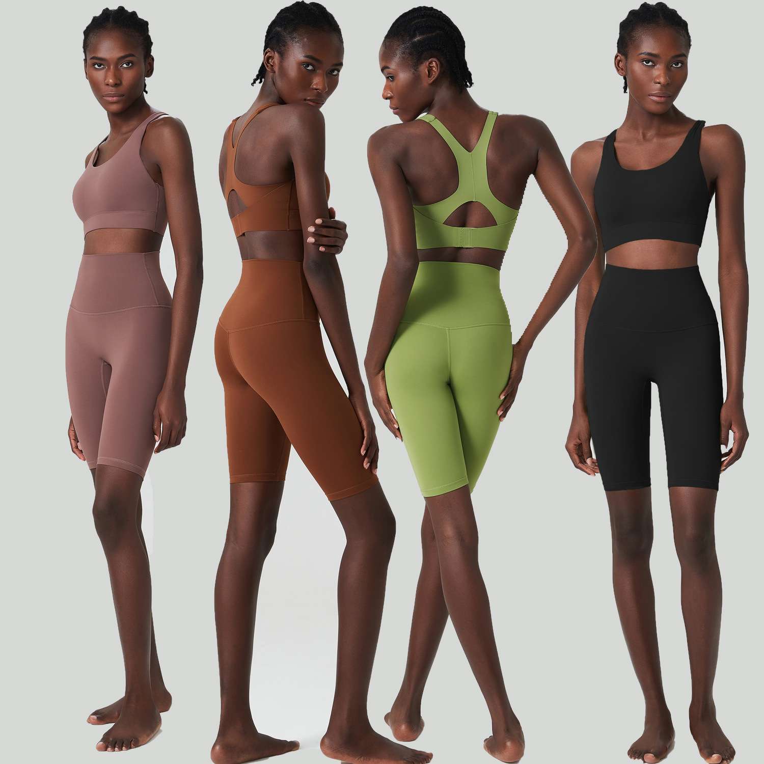 ヨガウェア 背中開きスポーツブラ