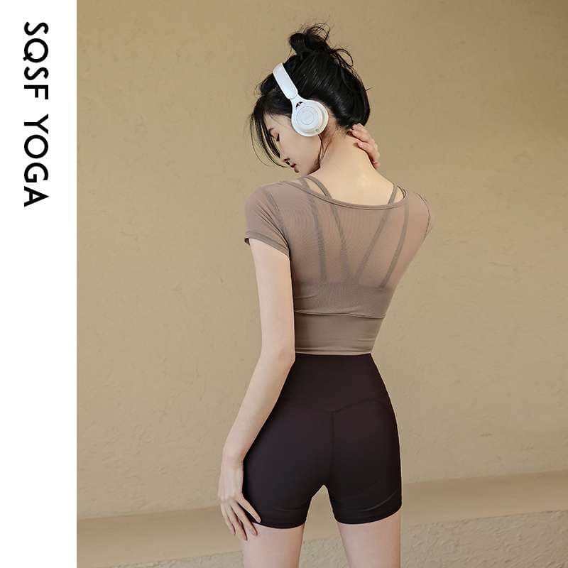 ヨガウェア スタイリッシュ2ピースヨガセット