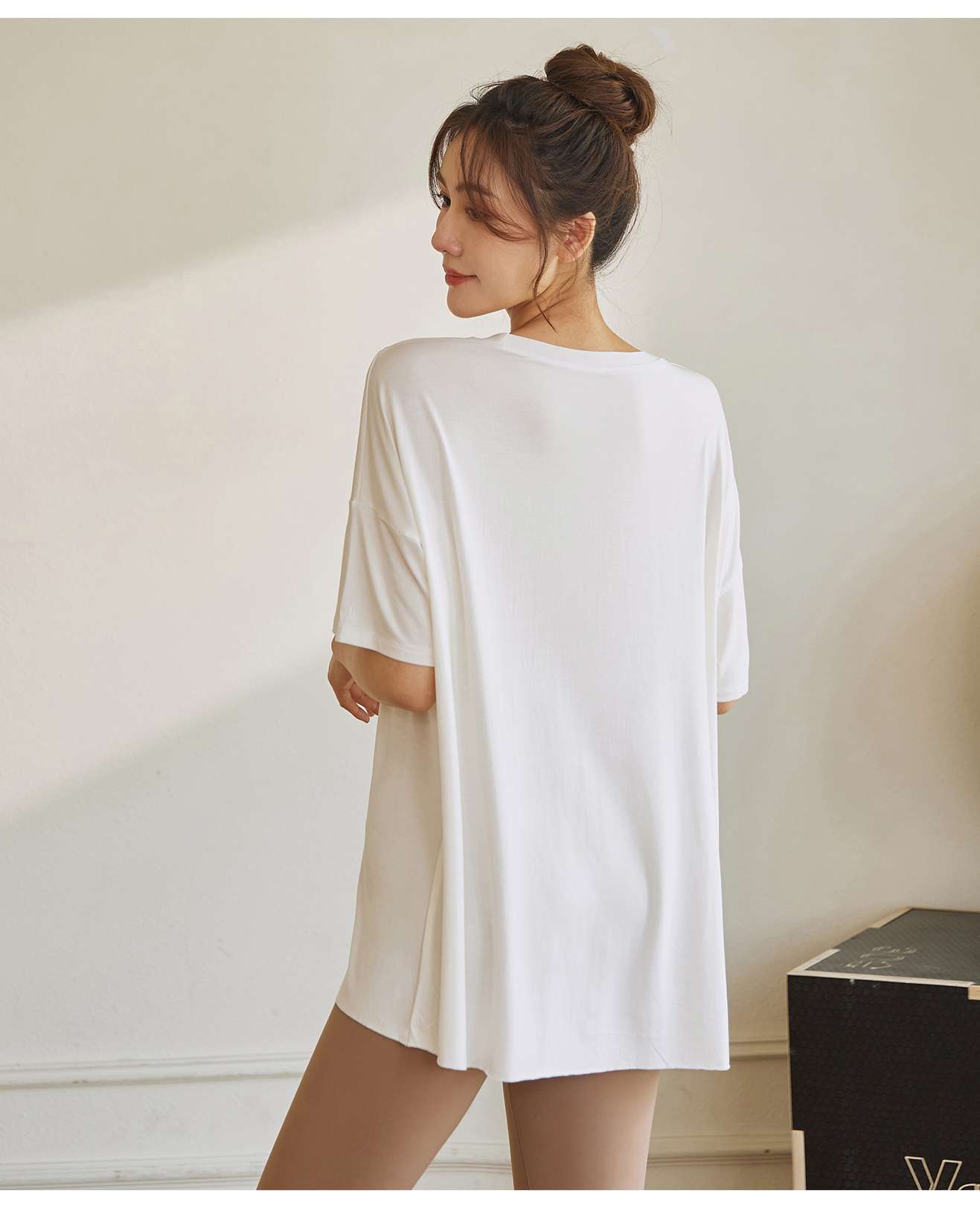 ヨガウェア ゆったりドレープヨガシャツ