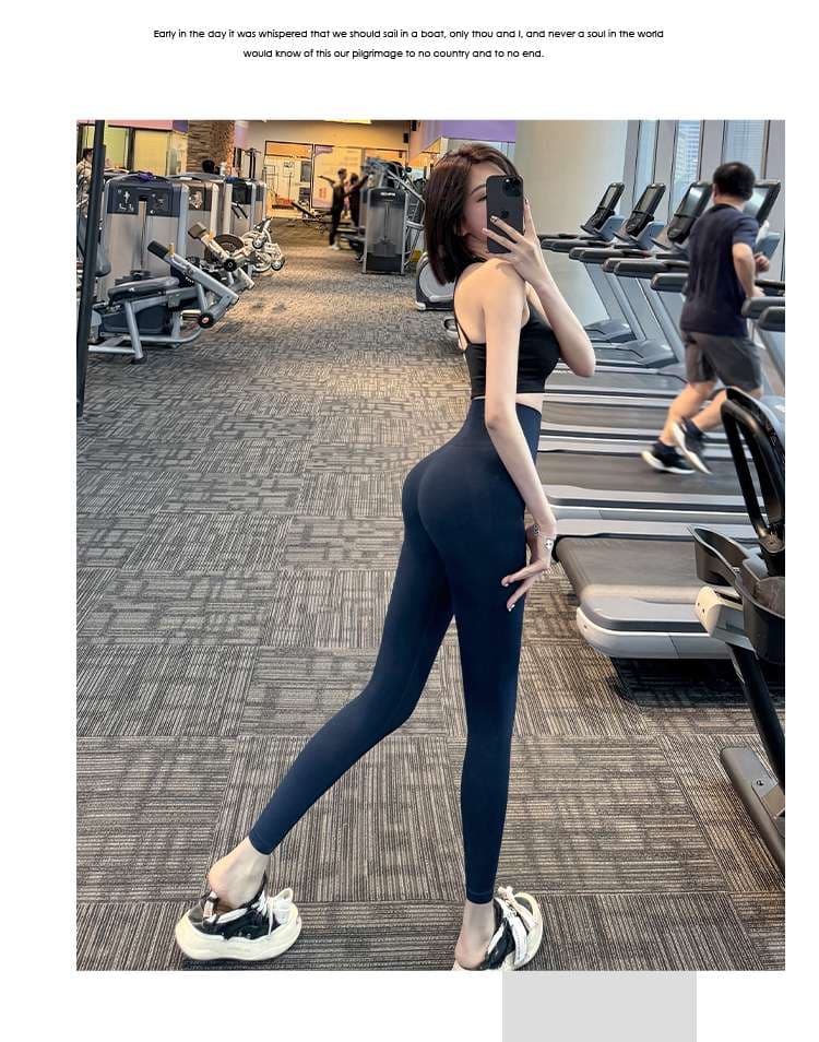 ヨガウェア ハイウエストシームレスヨガレギンス