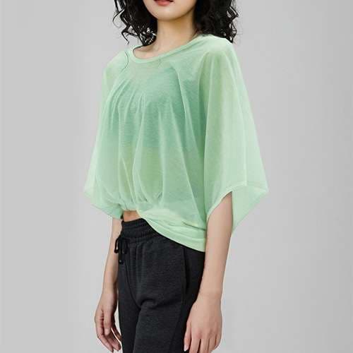 ヨガウェア ゆったりドレープヨガトップス