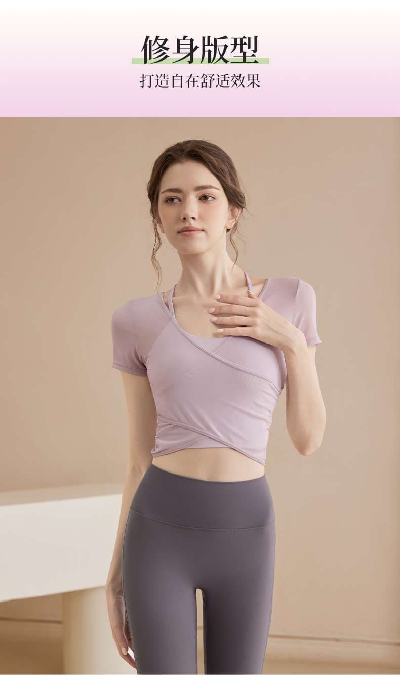 ヨガウェア エレガントクロスラップヨガセット