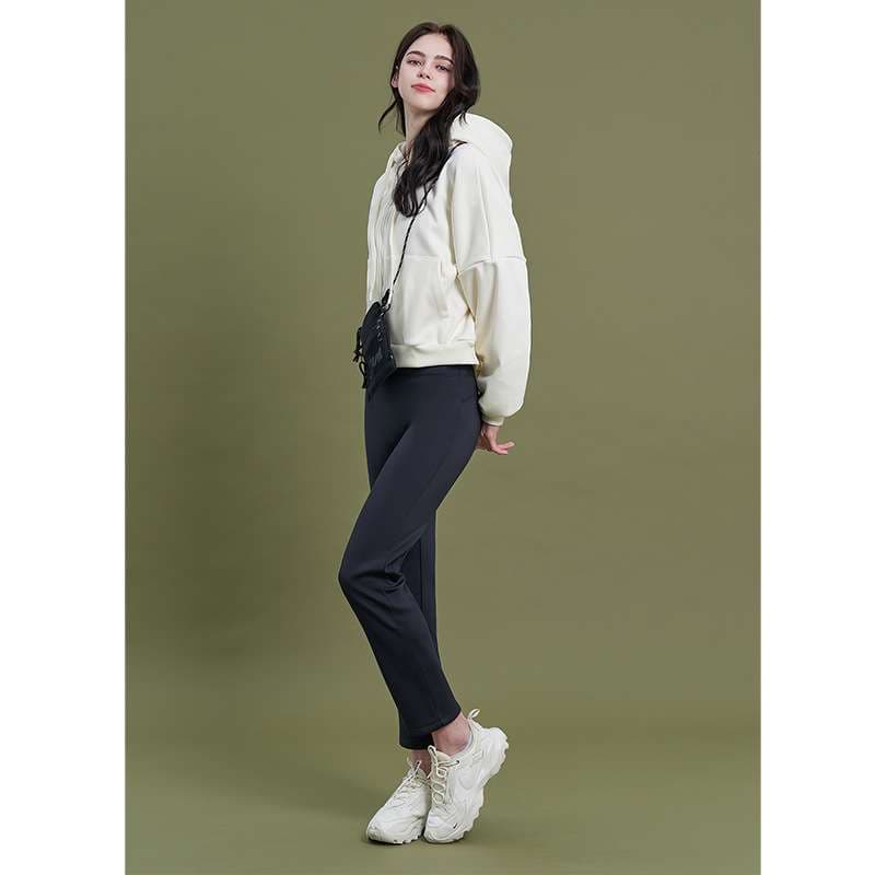 ヨガウェア リラックスフードジップアップパーカー