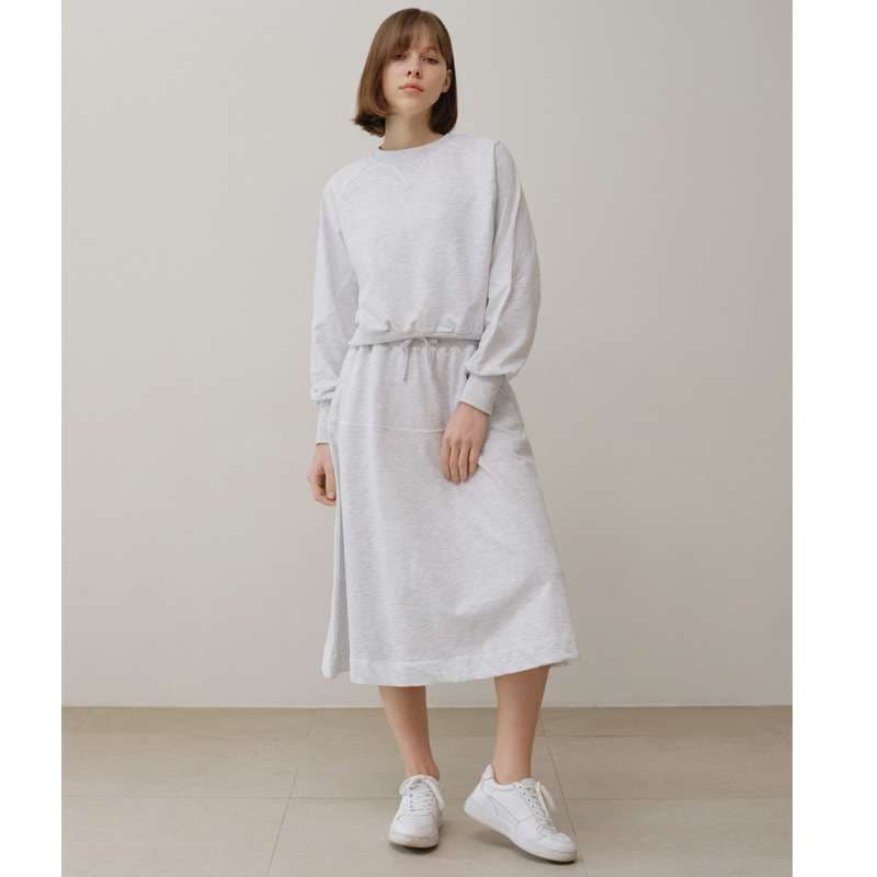 ヨガウェア リラックスフィット コットンブレンド ヨガワンピース