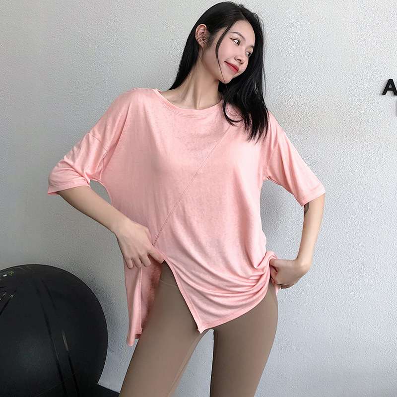 ヨガウェア ゆったりルーズフィットヨガトップス