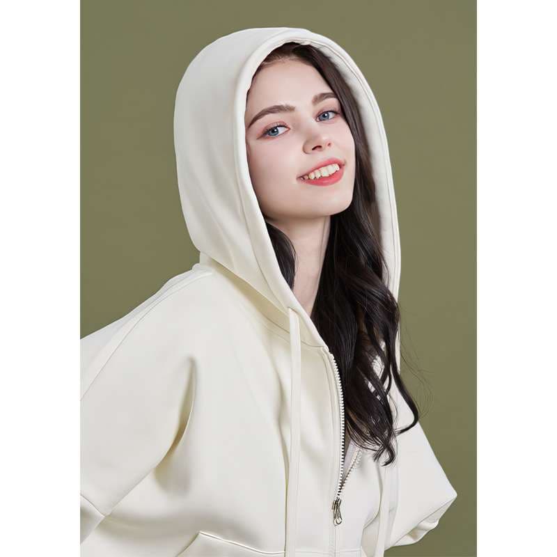 ヨガウェア リラックスフードジップアップパーカー