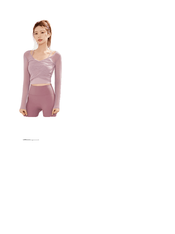 ヨガウェア エレガントクロスデザイン ヨガセットアップ