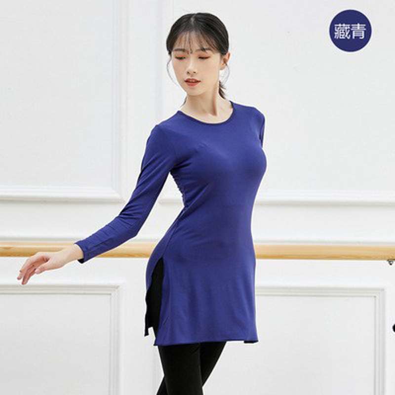 ヨガウェア ロングスリーブ スリットチュニック