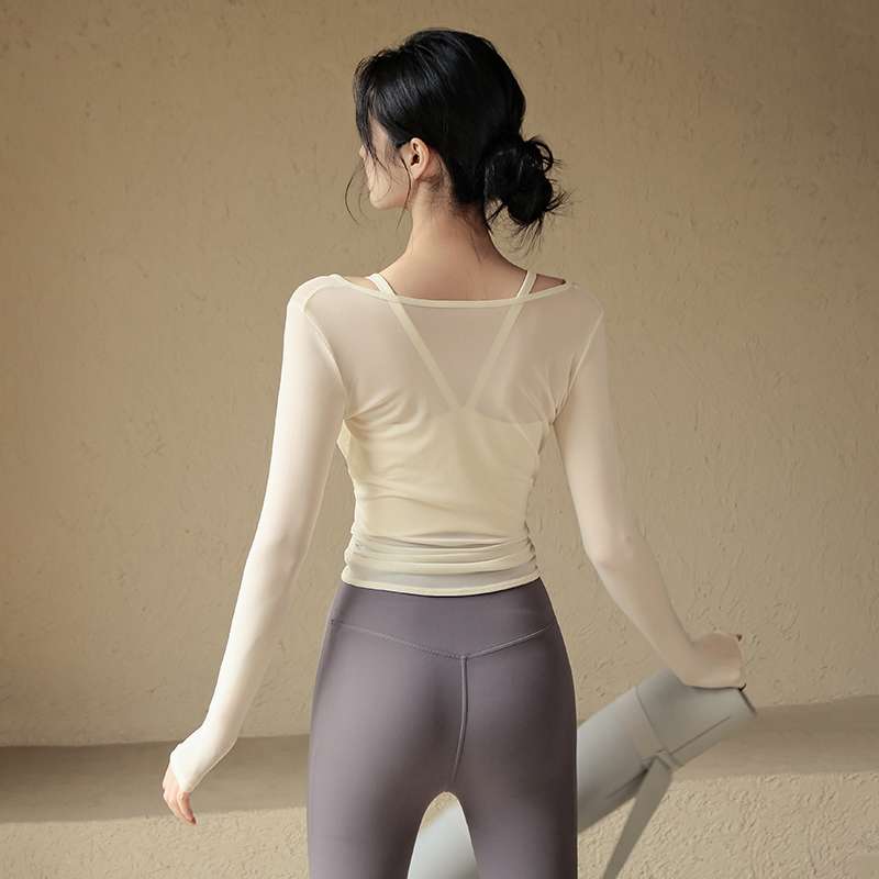 ヨガウェア クロスラップデザイン ヨガトップス