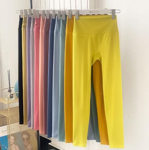 ヨガウェア 高腰着圧ヨガレギンス多色展開