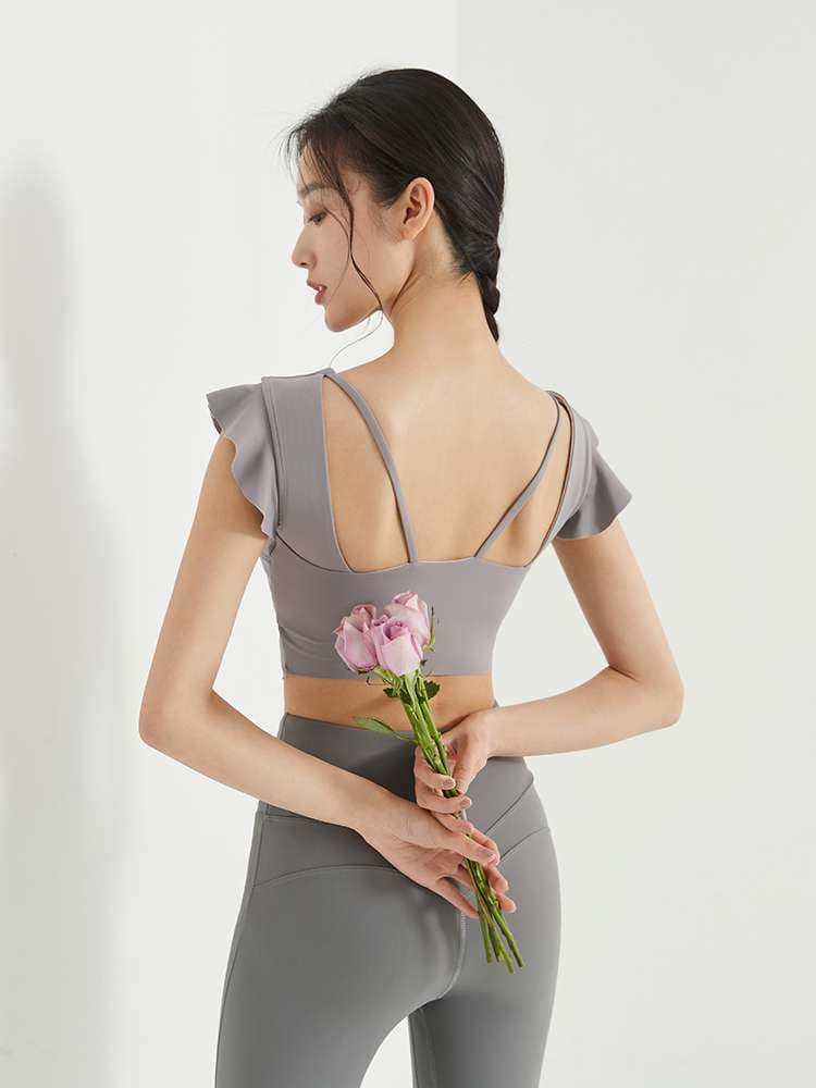 ヨガウェ アフリルショルダー クロップトップ