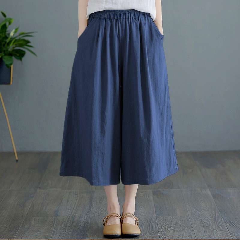 ヨガウェア ゆったりワイドヨガキュロットパンツ