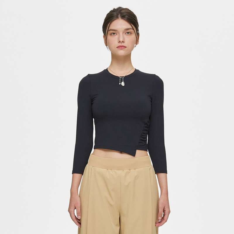 ヨガウェア スタイリッシュヨガクロップドトップス