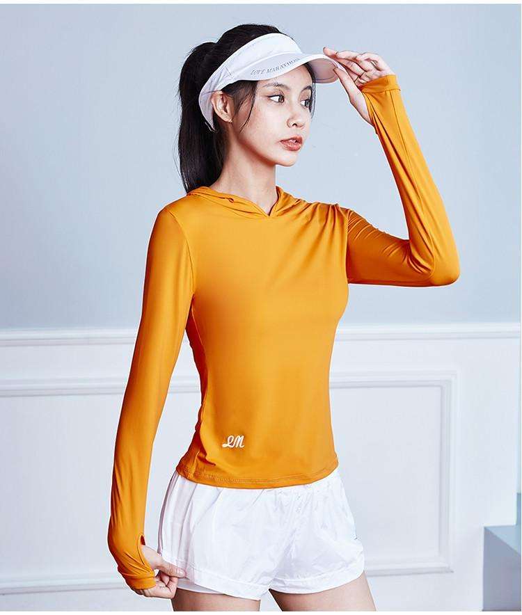 ヨガウェア 長袖スポーツパーカー 吸汗速乾