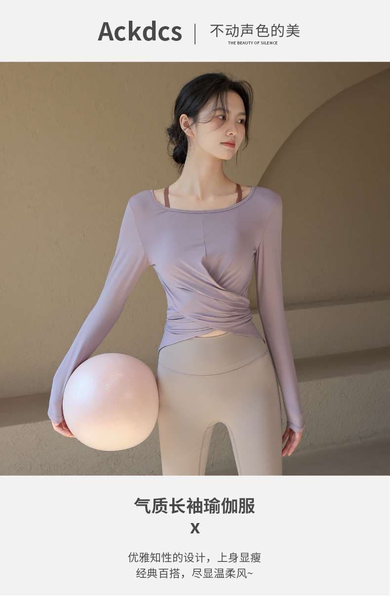 ヨガウェア エレガントクロスデザイン ヨガトップス