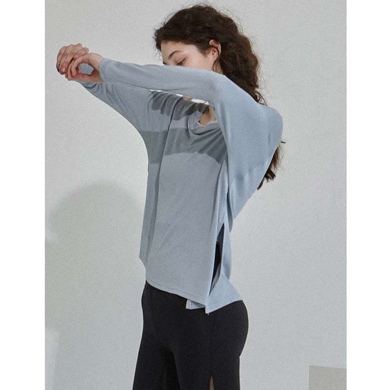 ヨガウェア リラックスドレープヨガトップス