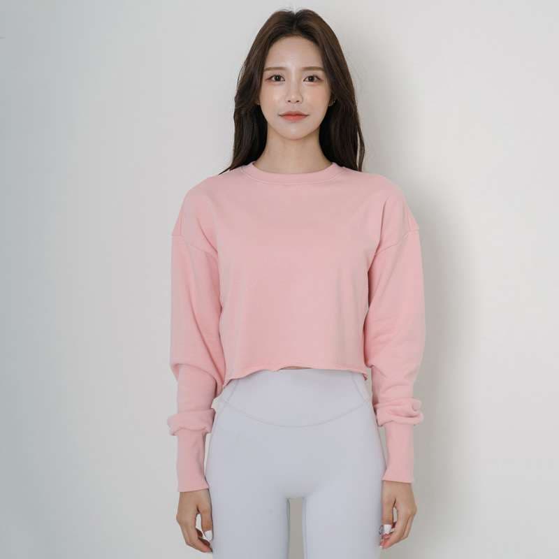 ヨガウェア リラックスクロップドスウェットトップス