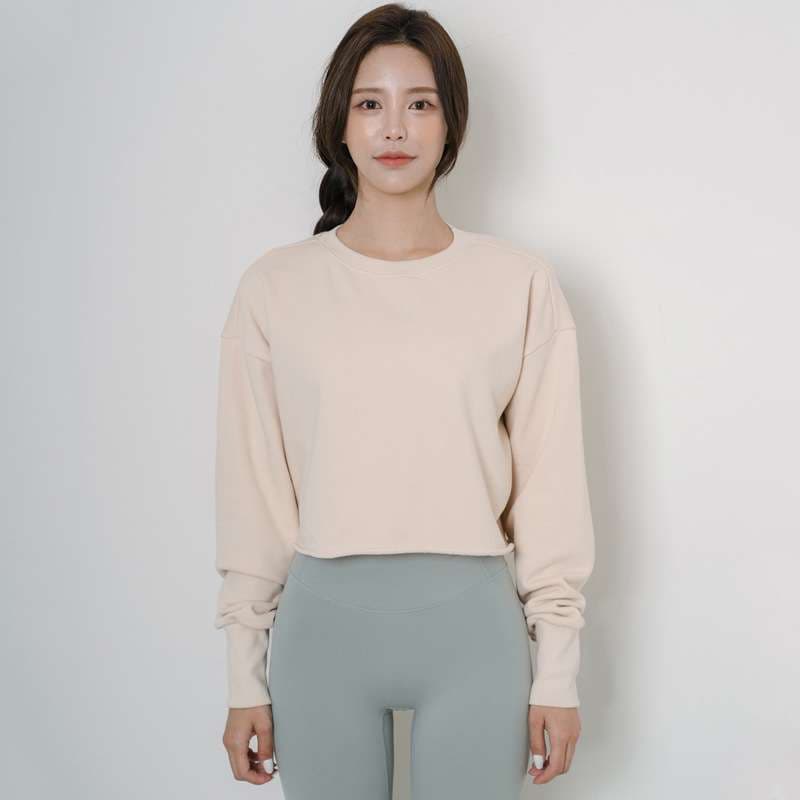 ヨガウェア リラックスクロップドスウェット