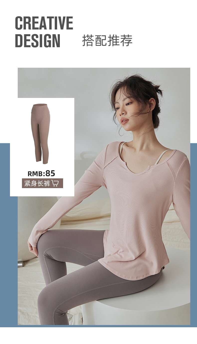 ヨガウェア エレガントカーブヘムヨガトップス