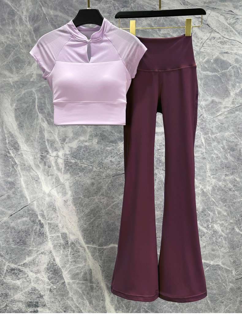 ヨガウェア エレガントモダン ヨガツーピースセット