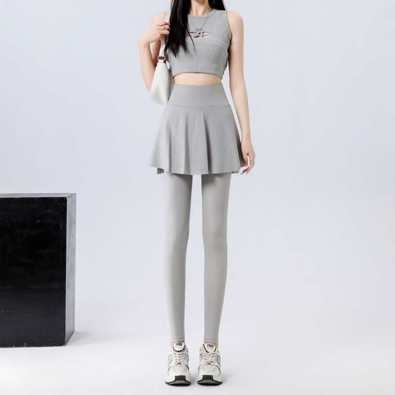 ヨガウェア スカート付きヨガレギンス
